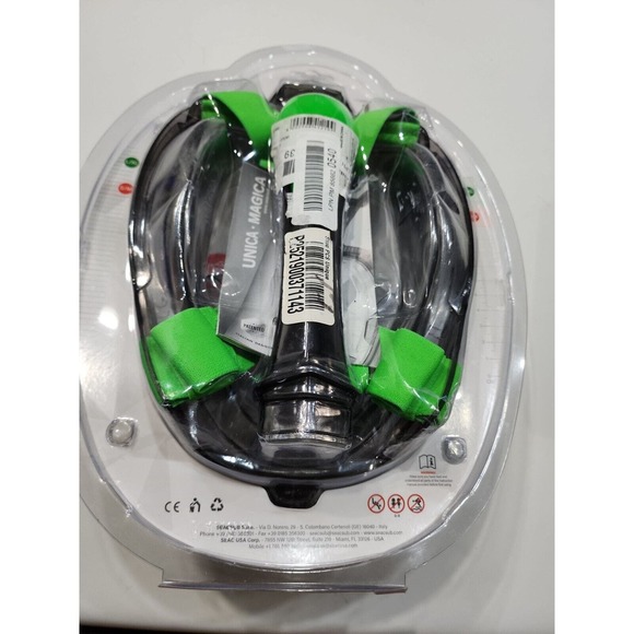 Seac FULL FACE MAGICA L/XL GREY CLEAR/ GREEN LIME Mask Snorkel - Picture 6 of 10